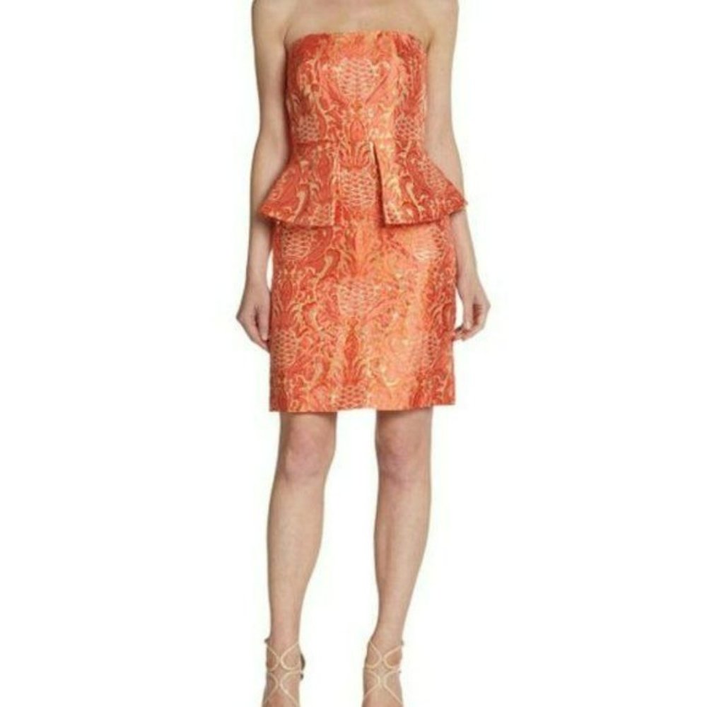 Laundry by Shelli Segal Women's Brocade Peplum Dress Size 6